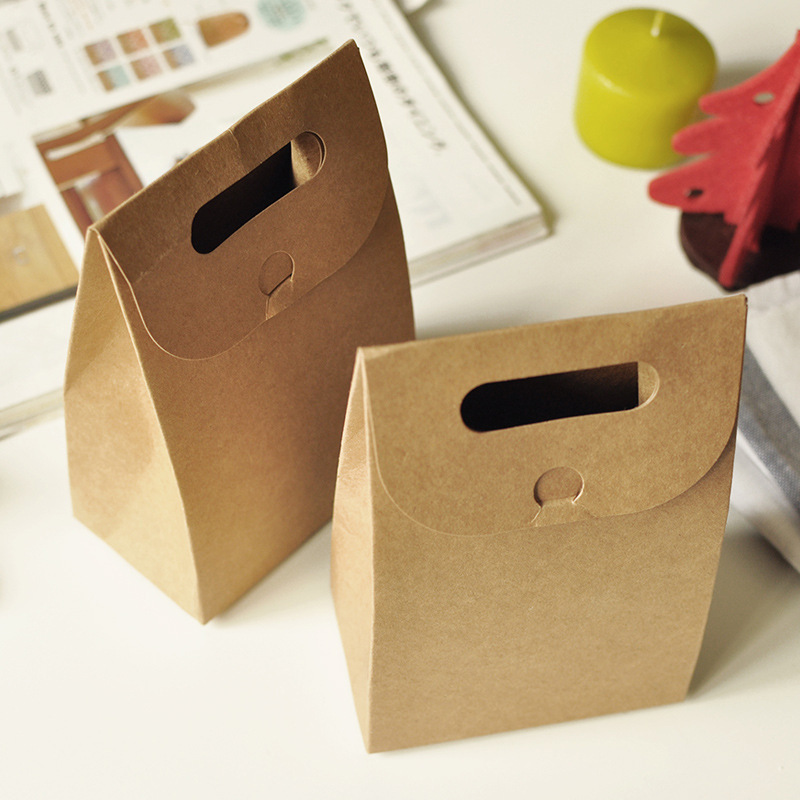 Zakka雜貨批發(fā) 牛皮禮品袋 純色復古 牛皮紙袋 禮品包裝袋 18g